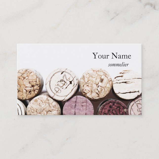 Corks winemaking sommelier business card (Front)