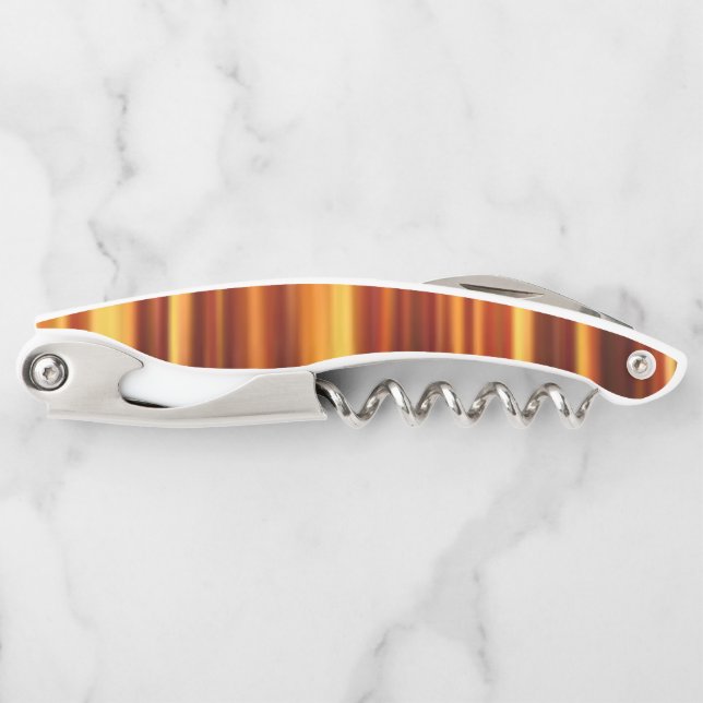Corkscrew Bottle Opener Colourful Orange (Front)