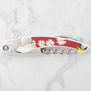 Corkscrew Bottle Opener Floral