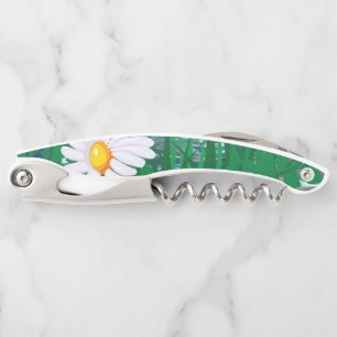 Corkscrew Bottle Opener Floral
