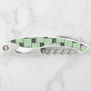 Corkscrew Bottle Opener Green and Black