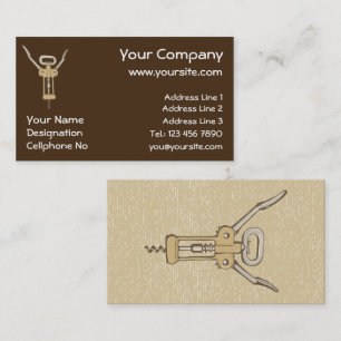 Corkscrew Business Card