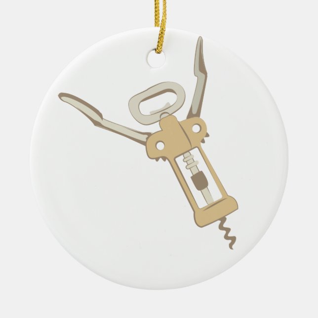 Corkscrew Ceramic Tree Decoration (Front)