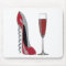 Corkscrew Red Stiletto and Red Wine Art