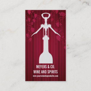 Corkscrew Wine Shop Business Card