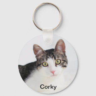 Corky the Cradle Cat Keychain