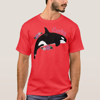 Corky the killer whale flower art T-Shirt