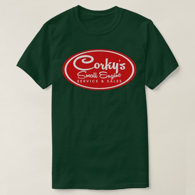 Corkys Small Engine T-Shirt (Design Front)