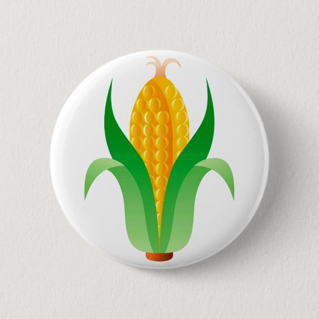 Corn 6 Cm Round Badge (Front)
