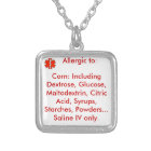 Corn Allergy   Alert Necklace