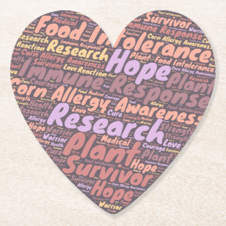 Corn Allergy Awareness Paper Coaster