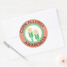 Corn Allergy Awareness Peach Logo