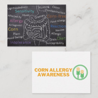 Corn allergy Awareness Promo Cards