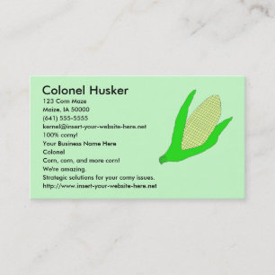 Corn Business cards—new version Card