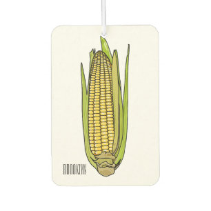 Corn cartoon illustration car air freshener