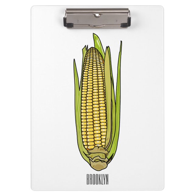Corn cartoon illustration  clipboard (Front)