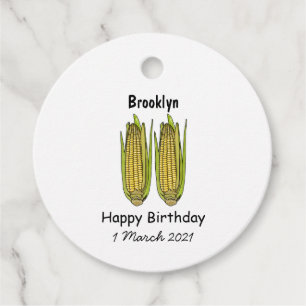 Corn cartoon illustration favour tags