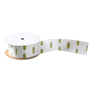 Corn cartoon illustration  satin ribbon