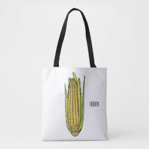 Corn cartoon illustration  tote bag