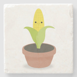 Corn Character Stone Coaster