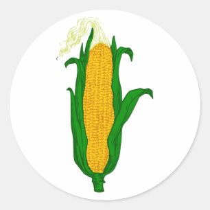 corn classic round sticker