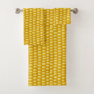 Corn Cob Background Bath Towel Set
