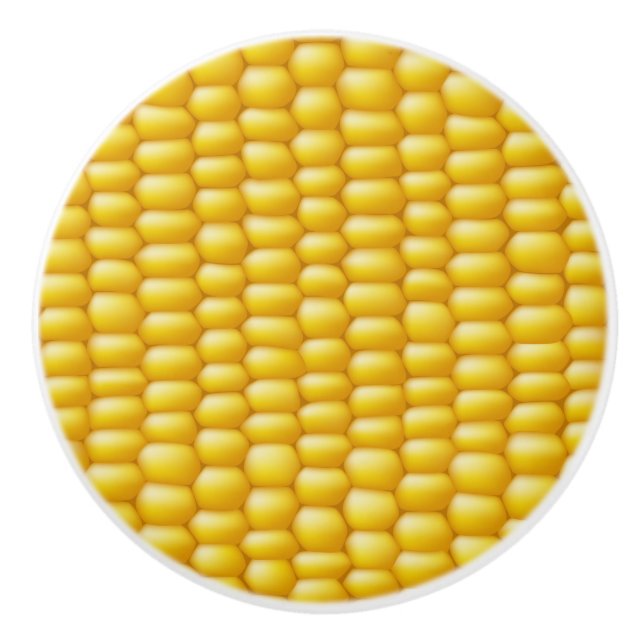 Corn Cob Background Ceramic Knob (Front)