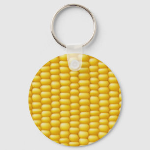 Corn Cob Background Key Ring