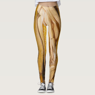 Corn Cobb On Stalk Leggings