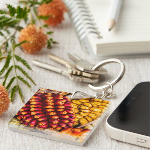 Corn cobs key ring