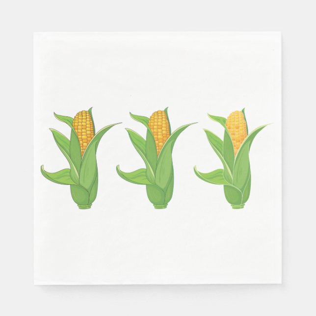 Corn Cobs Paper Napkins (Front)