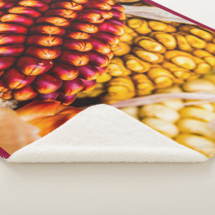 Corn cobs sherpa blanket