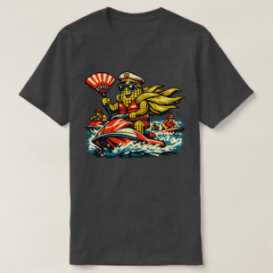 Corn Commander Surf Patrol — Vintage Summer Ocean T-Shirt