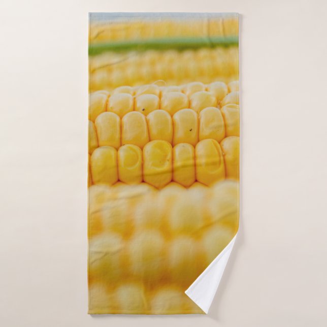 Corn corn on the cob corn kernels bath towel (Bath Towel)