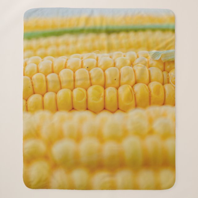 Corn corn on the cob corn kernels sherpa blanket (Front)