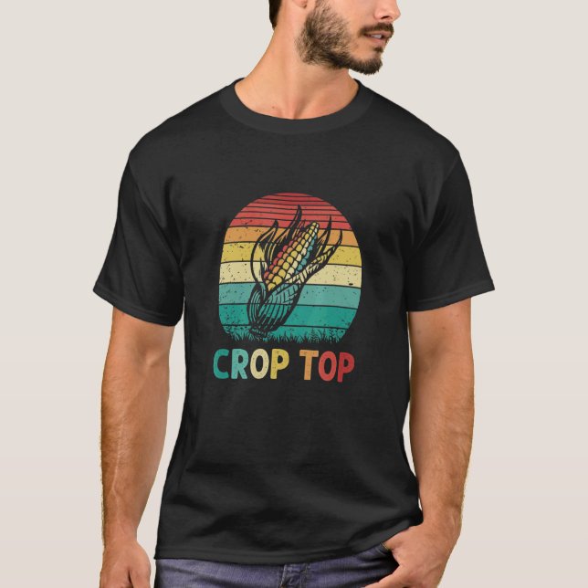 Corn Crop Top  Farmer Farming Corn  Summer Retro (Front)