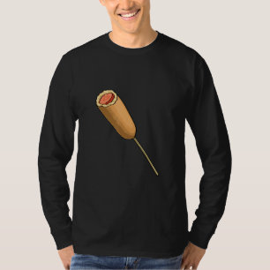 Corn Dog Bite Sausage Love Funny Corn Dog Foodie W T-Shirt