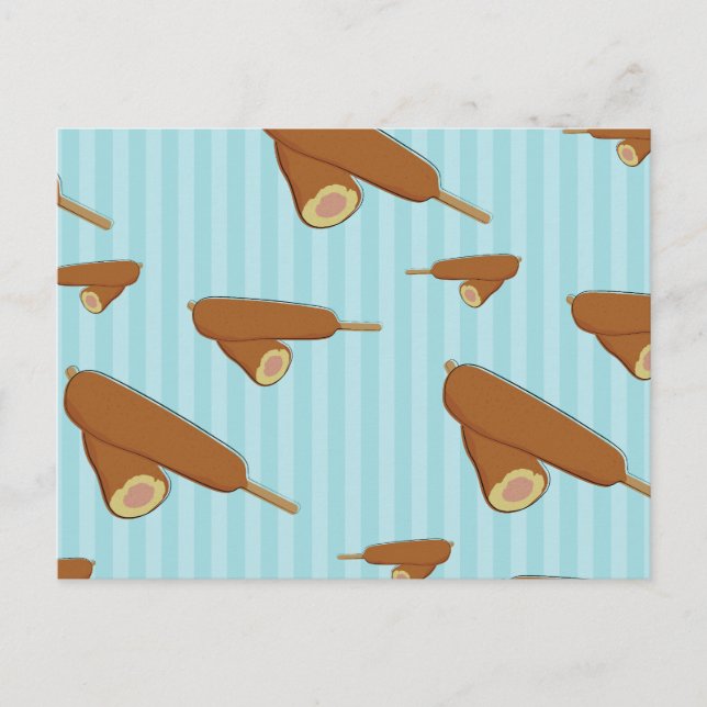Corn Dog Illustration Postcard (Front)