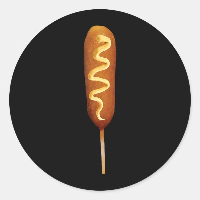 Corn Dog Lover Halloween Costume Classic Round Sticker (Front)