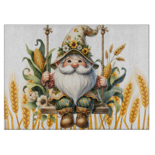 Corn Farmer Gnome Cutting Board