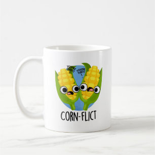Corn-flict Funny Corn Pun  Coffee Mug