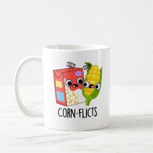 Corn-flicts Funny Cornflake Corn Pun Coffee Mug
