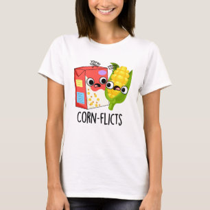 Corn-flicts Funny Cornflake Corn Pun T-Shirt