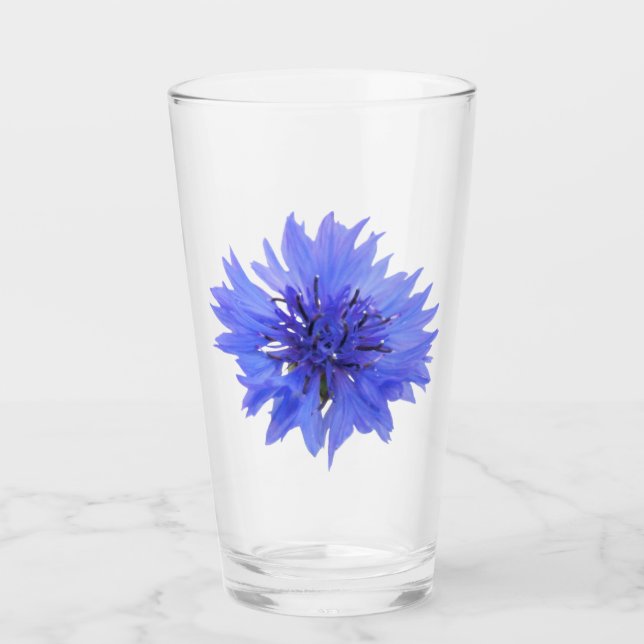 Corn flower glass  (Front)