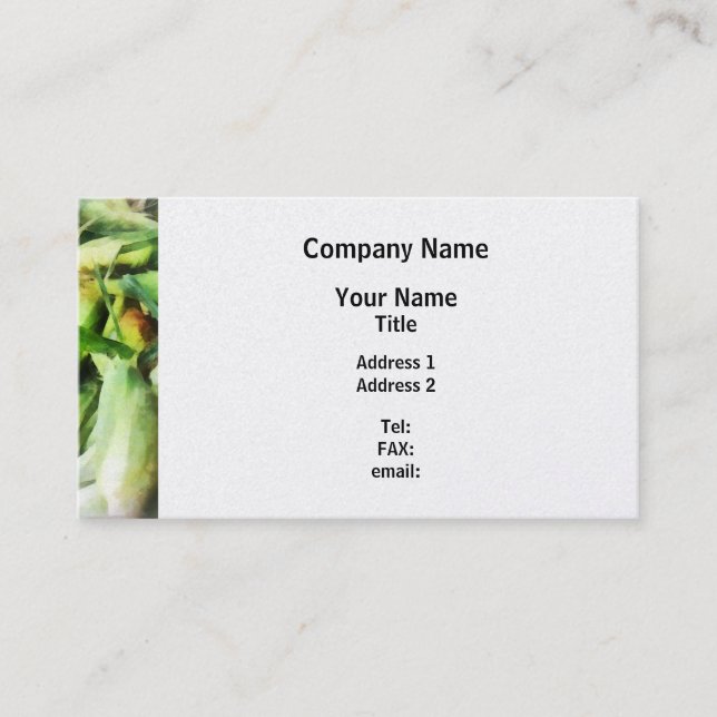 Corn For Sale Business Card (Front)