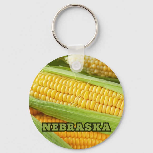 Corn from Nebraska Key Ring (Front)