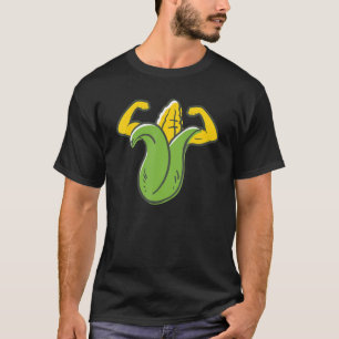 Corn Fruit Powerlifting Weightlifting Gym Fitness T-Shirt
