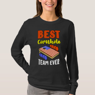 Corn Hole Patriotic Team Players Independence Day T-Shirt