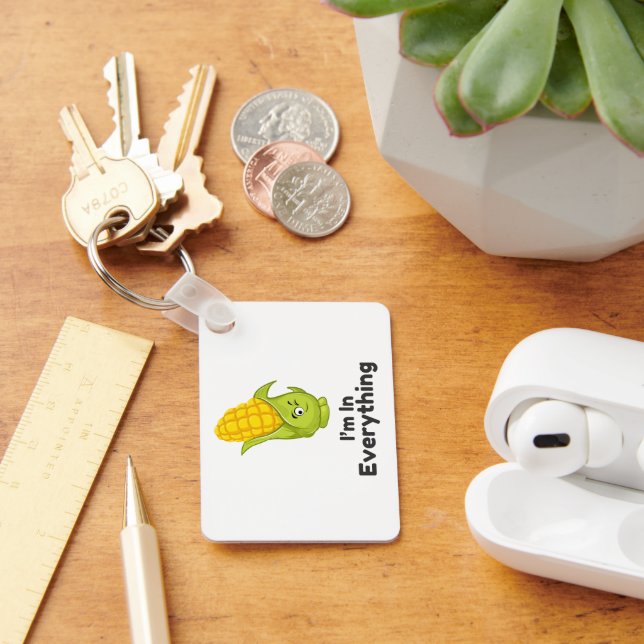 Corn Is In Everything Allergy Awareness Key Ring (Desk)