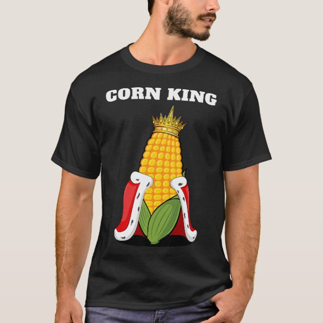 Corn King  Mens Corn Lover Shirt  Sweetcorn Shirt  (Front)